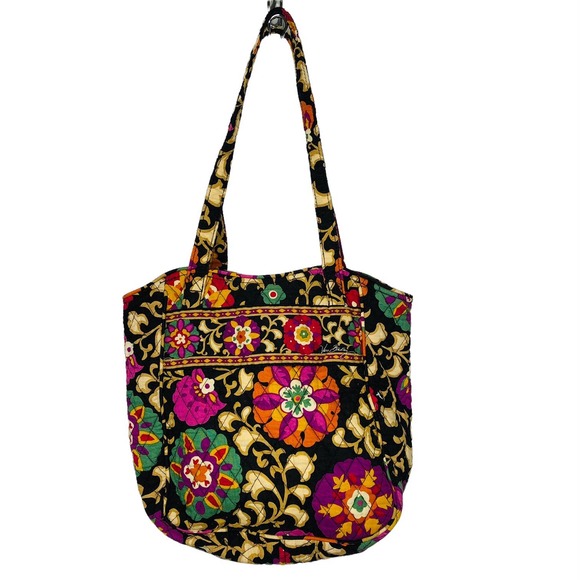 Vera Bradley Bags Vera Bradley Suzani Holiday Black Floral Medium